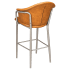 Kova Metal Bar Stool with Arms in Clear Coat Thumbnail 4