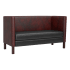 Cerqona Plain Back Privacy Booth with Wood Legs Thumbnail 6
