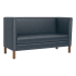 Cerqona Plain Back Privacy Booth with Wood Legs Thumbnail 3