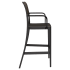 Parker Solid Back Outdoor Resin Bar Stool with Arms Thumbnail 3