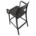Parker Solid Back Outdoor Resin Bar Stool with Arms Thumbnail 5