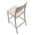 Parker Solid Back Outdoor Resin Bar Stool Thumbnail 5