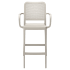 Rowan Perforated Outdoor Resin Bar Stool with Arms Thumbnail 2
