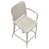 Rowan Perforated Outdoor Resin Bar Stool with Arms Thumbnail 4