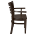 Premium US Made Ladder Back Wood Chair with Arms Thumbnail 3