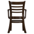 Premium US Made Ladder Back Wood Chair with Arms Thumbnail 6