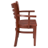 Premium US Made Ladder Back Wood Chair with Arms Thumbnail 3