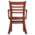 Premium US Made Ladder Back Wood Chair with Arms Thumbnail 6