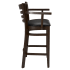 Premium US Made Ladder Back Restaurant Bar Stool With Arms Thumbnail 3