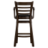 Premium US Made Ladder Back Restaurant Bar Stool With Arms Thumbnail 6
