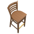 Premium US Made Ladder Back Bar Stool Thumbnail 4