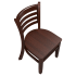 Premium US Made Ladder Back Wood Chair Thumbnail 4
