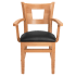 Premium US Made Duna Wood Chair With Arms Thumbnail 2