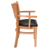 Premium US Made Duna Wood Chair With Arms Thumbnail 3