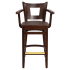 Premium US Made Duna Wood Bar Stool With Arms Thumbnail 2