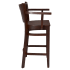 Premium US Made Duna Wood Bar Stool With Arms Thumbnail 3