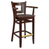 Premium US Made Duna Wood Bar Stool With Arms Thumbnail 1