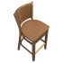 Premium US Made Tiffany Wood Bar Stool Thumbnail 5
