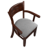 Premium US Made Henry Wood Chair with Arms Thumbnail 4
