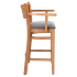 Premium US Made Henry Wood Bar Stool with Arms  Thumbnail 3