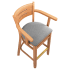 Premium US Made Henry Wood Bar Stool with Arms  Thumbnail 4
