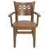 Premium US Made Leonardo Wood Chair With Arms Thumbnail 2