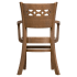 Premium US Made Leonardo Wood Chair With Arms Thumbnail 6