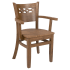 Premium US Made Leonardo Wood Chair With Arms Thumbnail 1