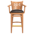 Premium US Made Leonardo Wood Bar Stool With Arms Thumbnail 2