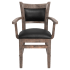 Premium Padded Back Wood Chair with Arms Thumbnail 2