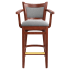 Premium Padded Back Wood Bar Stool with Arms  Thumbnail 2