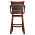 Premium Padded Back Wood Bar Stool with Arms  Thumbnail 6