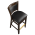Premium Padded Back Wood Bar Stool Thumbnail 4