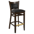 Premium Padded Back Wood Bar Stool Thumbnail 1