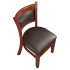 Premium Padded Back Wood Chair Thumbnail 4