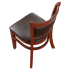 Premium Padded Back Wood Chair Thumbnail 5