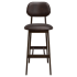 Gisselle Wood Bar Stool with Padded Back Thumbnail 2