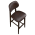 Gisselle Wood Bar Stool with Padded Back Thumbnail 4