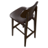 Gisselle Wood Bar Stool with Padded Back Thumbnail 5