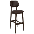 Gisselle Wood Bar Stool with Padded Back Thumbnail 1