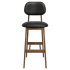 Gisselle Wood Bar Stool with Padded Back Thumbnail 2