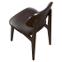 Gisselle Wood Chair with Padded Back Thumbnail 5