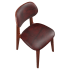 Gisselle Wood Chair with Padded Back Thumbnail 4