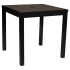 Aluminum Outdoor Table in Black Finish and Dark Walnut Faux Teak Thumbnail 3