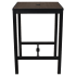 Aluminum Outdoor Bar Table in Black Finish and Dark Walnut Faux Teak Thumbnail 2