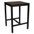 Aluminum Outdoor Bar Table in Black Finish and Dark Walnut Faux Teak Thumbnail 3