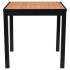 Aluminum Outdoor Table in Black Finish and Faux Teak Thumbnail 2