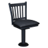 Vertical Slat Bolt Down Swivel Metal Chair Thumbnail 1