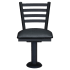 Ladder Back Bolt Down Swivel Metal Chair Thumbnail 3