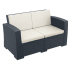Shelly Commercial Resin Patio Loveseat Thumbnail 1